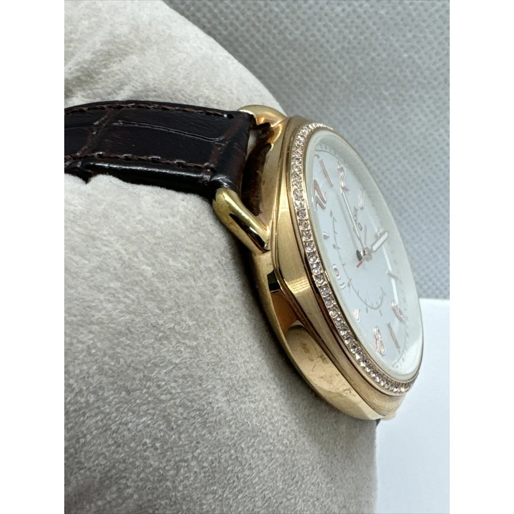 Fossil FTW1208 Women's Brown Leather White Analog Dial Hybrid Smartwatch AEA421